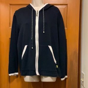 Liz Claiborne’s zip up hoodie lightweight navy